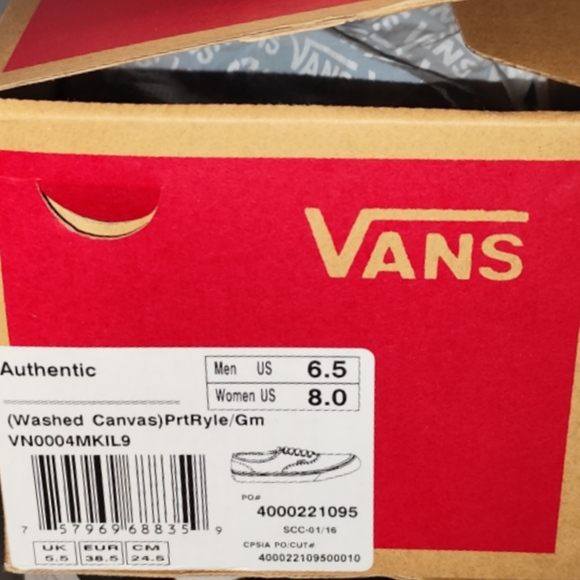 RARE Vans Authentic Port Royal Gum Sole BNIB Size 6.5 Men/8 Women - Picture 2 of 4